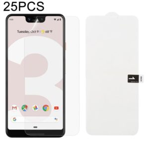25 PCS Soft Hydrogel Film Full Cover Front Protector with Alcohol Cotton + Scratch Card for Google Pixel 3 XL (OEM)
