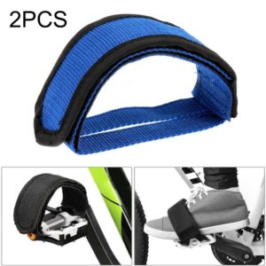 2 PCS Bicycle Pedals Bands Feet Set With Anti-slip Straps Beam Foot(Blue) (OEM)