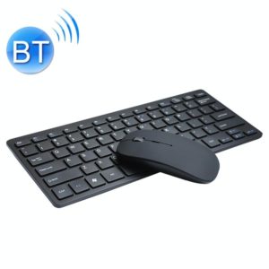 X5 Ultra-Thin Mini Wireless Keyboard + Wireless Mouse Set, Support Win / Android / IOS System(Black) (OEM)