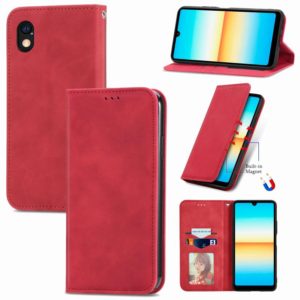 For Sony Xperia Ace III Retro Skin Feel Magnetic Leather Phone Case(Red) (OEM)