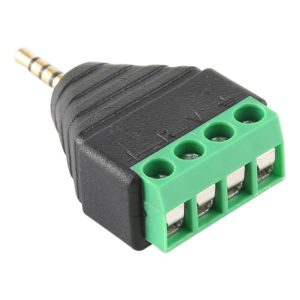 2.5mm Male Plug 4 Pole 4 Pin Terminal Block Stereo Audio Connector (OEM)
