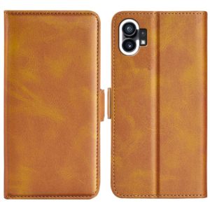 For Nothine Phone 1 Dual-side Magnetic Buckle Leather Phone Case(Yellow) (OEM)