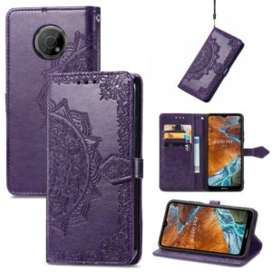 For Nokia G300 Mandala Flower Embossed Flip Leather Phone Case(Purple) (OEM)