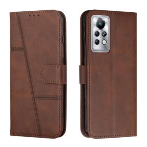 For Infinix Note 11 Pro / 11S Stitching Calf Texture Buckle Leather Phone Case(Brown) (OEM)
