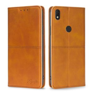 For Alcatel Axel/Lumos Cow Texture Magnetic Horizontal Flip Leather Phone Case(Light Brown) (OEM)