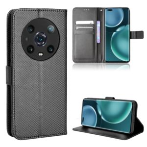For Honor Magic4 Pro Diamond Texture Leather Phone Case(Black) (OEM)