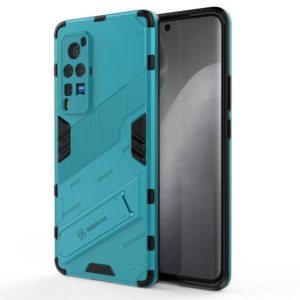 Punk Armor 2 in 1 PC + TPU Shockproof Case with Invisible Holder For vivo X60 Pro(Blue) (OEM)