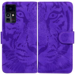 For Infinix Zero X / X Pro Tiger Embossing Pattern Horizontal Flip Leather Phone Case(Purple) (OEM)