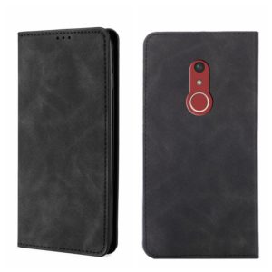 For Fujitsu Arrow Be4 Plus F-41B Skin Feel Magnetic Horizontal Flip Leather Phone Case(Black) (OEM)