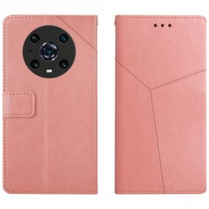 For Honor Magic4 Pro Y Stitching Horizontal Flip Leather Phone Case(Rose Gold) (OEM)