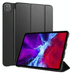 For iPad Pro 11 (2020) 3-folding Horizontal Flip PU Leather + Shockproof Honeycomb TPU Tablet Case with Holder(Black) (OEM)