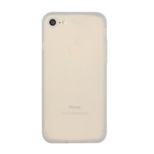 For iPhone SE 2022 / SE 2020 / 8 / 7 Straight Edge Solid Color TPU Shockproof Case(Transparent) (OEM)