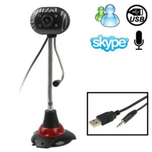 5.0 Mega Pixels USB 2.0 Driverless PC Camera / Webcam with MIC and 4 LED Lights, Cable Length: 1.1m (OEM)