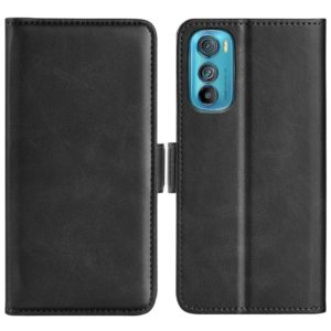For Motorola Moto Edge 30 5G Dual-side Magnetic Buckle Horizontal Flip Leather Phone Case(Black) (OEM)