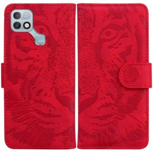 For Infinix Hot 10i / Smart 5 Pro X659B / PR652B / S658E Tiger Embossing Pattern Horizontal Flip Leather Phone Case(Red) (OEM)
