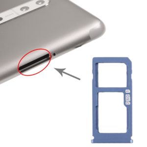 SIM Card Tray + SIM Card Tray / Micro SD Card Tray for Nokia 8 / N8 TA-1012 TA-1004 TA-1052 (Blue) (OEM)