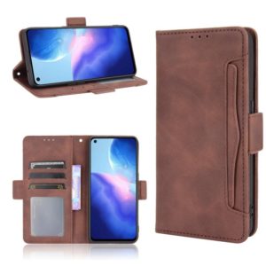 For OPPO Reno5 4G Skin Feel Calf Pattern Horizontal Flip Leather Case with Holder & Card Slots & Photo Frame(Brown) (OEM)