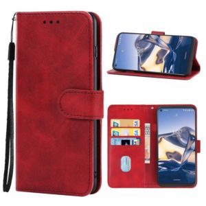 Leather Phone Case For Nokia 8 V 5G UW(Red) (OEM)
