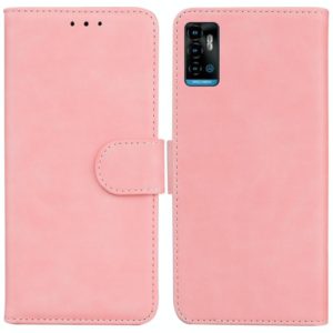 For ZTE Blade A72 / V40 Vita Skin Feel Pure Color Flip Leather Phone Case(Pink) (OEM)