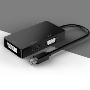 basix D1 Mini DP to HDMI + DVI + VGA 1080P Multi-function Converter, Cable Length: 15cm (Black) (basix) (OEM)