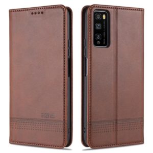 For Huawei Enjoy 20 Pro / Enjoy Z 5G AZNS Magnetic Calf Texture Horizontal Flip Leather Case with Card Slots & Holder & Wallet(Dark Brown) (AZNS) (OEM)