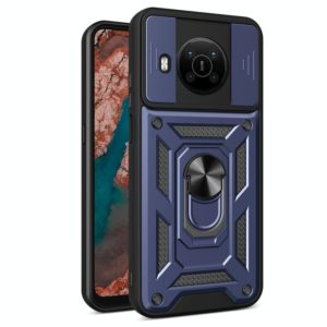 For Nokia X100 Sliding Camera Cover Design TPU + PC Protective Phone Case(Blue) (OEM)