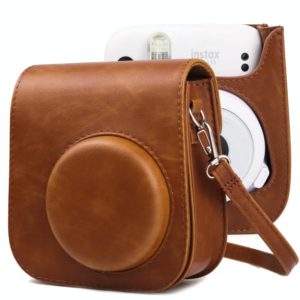 Retro Full Body Camera Leather Case Bag with Strap for FUJIFILM Instax mini 11 (Brown) (OEM)