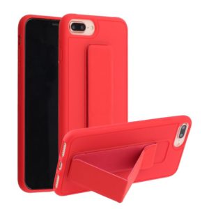 For iPhone SE 2022 / SE 2020 / 8 / 7 Shockproof PC + TPU Protective Case with Wristband & Holder(Red) (OEM)