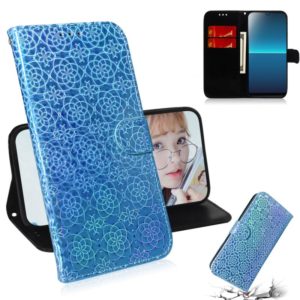 For Sony Xperia L4 Solid Color Colorful Magnetic Buckle Horizontal Flip PU Leather Case with Holder & Card Slots & Wallet & Lanyard(Blue) (OEM)