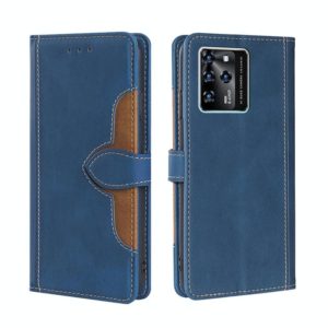 For ZTE Blabe V30 Skin Feel Straw Hat Magnetic Buckle Leather Phone Case(Blue) (OEM)