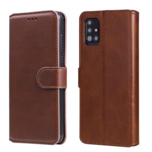 For Samsung Galaxy A51 5G Classic Calf Texture PU + TPU Horizontal Flip Leather Case, with Holder & Card Slots & Wallet(Brown) (OEM)