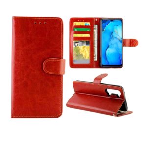 For OPPO Reno3 Crazy Horse Texture Leather Horizontal Flip Protective Case with Holder & Card Slots & Wallet & Photo Frame(Brown) (OEM)