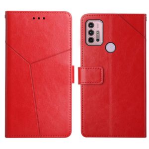 For Motorola Moto G10 / G20 / G30 Y Stitching Horizontal Flip Leather Phone Case with Holder & Card Slots & Wallet & Photo Frame(Red) (OEM)