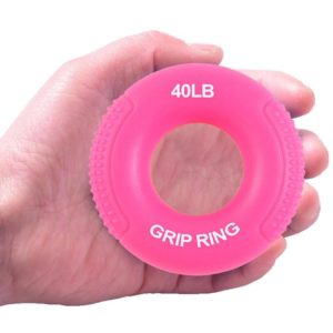 Silicone Gripper Finger Exercise Grip Ring, Specification: 40LB (General Rose Red) (OEM)