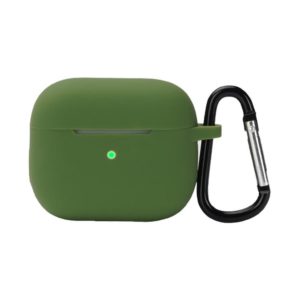 Wireless Earphone Silicone Protective Case with Hook for AirPods 3(Grass Green) (OEM)