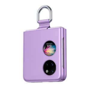 For Huawei P50 Pocket Ribbon Lanyard Skin Feel Phone Case(Purple) (OEM)