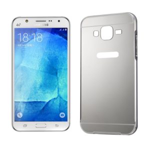 Push-pull Style Metal Plating Bumper Frame + Acrylic Back Cover Combination Case for Galaxy J5(Silver) (OEM)