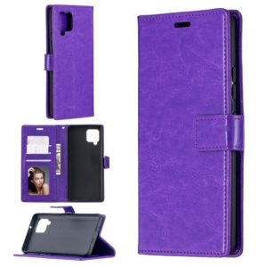 For Samsung Galaxy A42 5G Crazy Horse Texture Horizontal Flip Leather Case with Holder & Card Slots & Wallet & Photo Frame(Purple) (OEM)