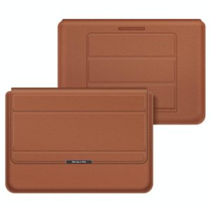 4 in 1 Universal Laptop Holder PU Waterproof Protection Wrist Laptop Bag, Size:13/14inch(Brown) (OEM)