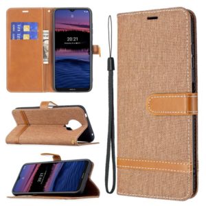 For Nokia G20 / G10 Color Matching Denim Texture Horizontal Flip Leather Case with Holder & Card Slots & Wallet & Lanyard(Brown) (OEM)