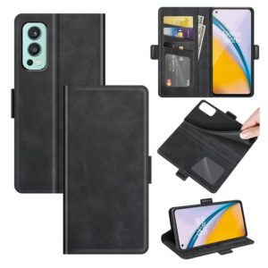 For OnePlus Nord 2 5G Dual-side Magnetic Buckle Horizontal Flip Leather Case with Holder & Card Slots & Wallet(Black) (OEM)