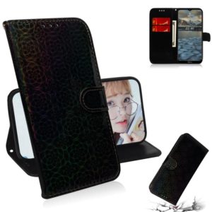 For Nokia 2.4 Solid Color Colorful Magnetic Buckle Horizontal Flip PU Leather Case with Holder & Card Slots & Wallet & Lanyard(Black) (OEM)