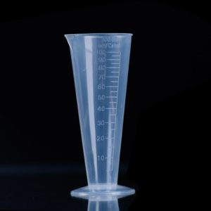 10 PCS 100ml Food Grade PP Plastic Flask Digital Cone Measuring Cup Cylinder Scale Measure Glass Lab Laboratory Tools(Transparent) (OEM)