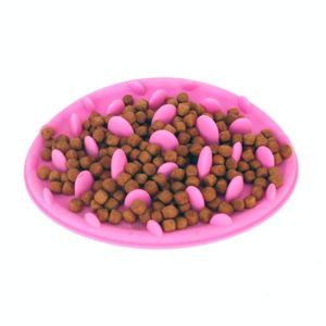 Pet Cat and Dog Jungle Silicone Anti-choke Food Bowl, Size:30.5x22.5cm(Pink) (OEM)