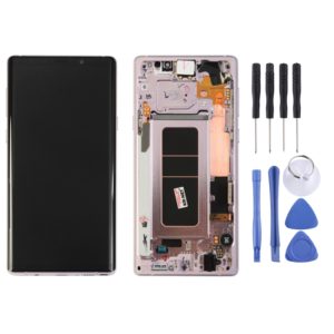 LCD Screen and Digitizer Full Assembly with Frame for Galaxy Note9 / N960A / N960F / N960V / N960T / N960U(Pink) (OEM)