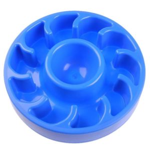 2 PCS Dog Slow Food Bowl Pet Tattoo Deflection Bowl, Specification: Colorful Package(Blue) (OEM)