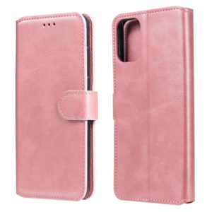 For Motorola Moto G9 Plus Classic Calf Texture PU + TPU Horizontal Flip Leather Case, with Holder & Card Slots & Wallet(Rose Gold) (OEM)