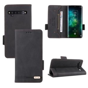 For TCL 10 Pro Magnetic Clasp Flip Leather Phone Case(Black) (OEM)
