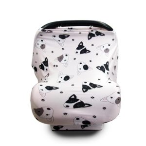 Multifunctional Enlarged Stroller Windshield Breastfeeding Towel Baby Seat Cover(Puppy) (OEM)