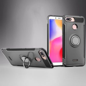 Magnetic 360 Degree Rotation Ring Holder Armor Protective Case for Xiaomi Redmi 6A (Grey) (OEM)